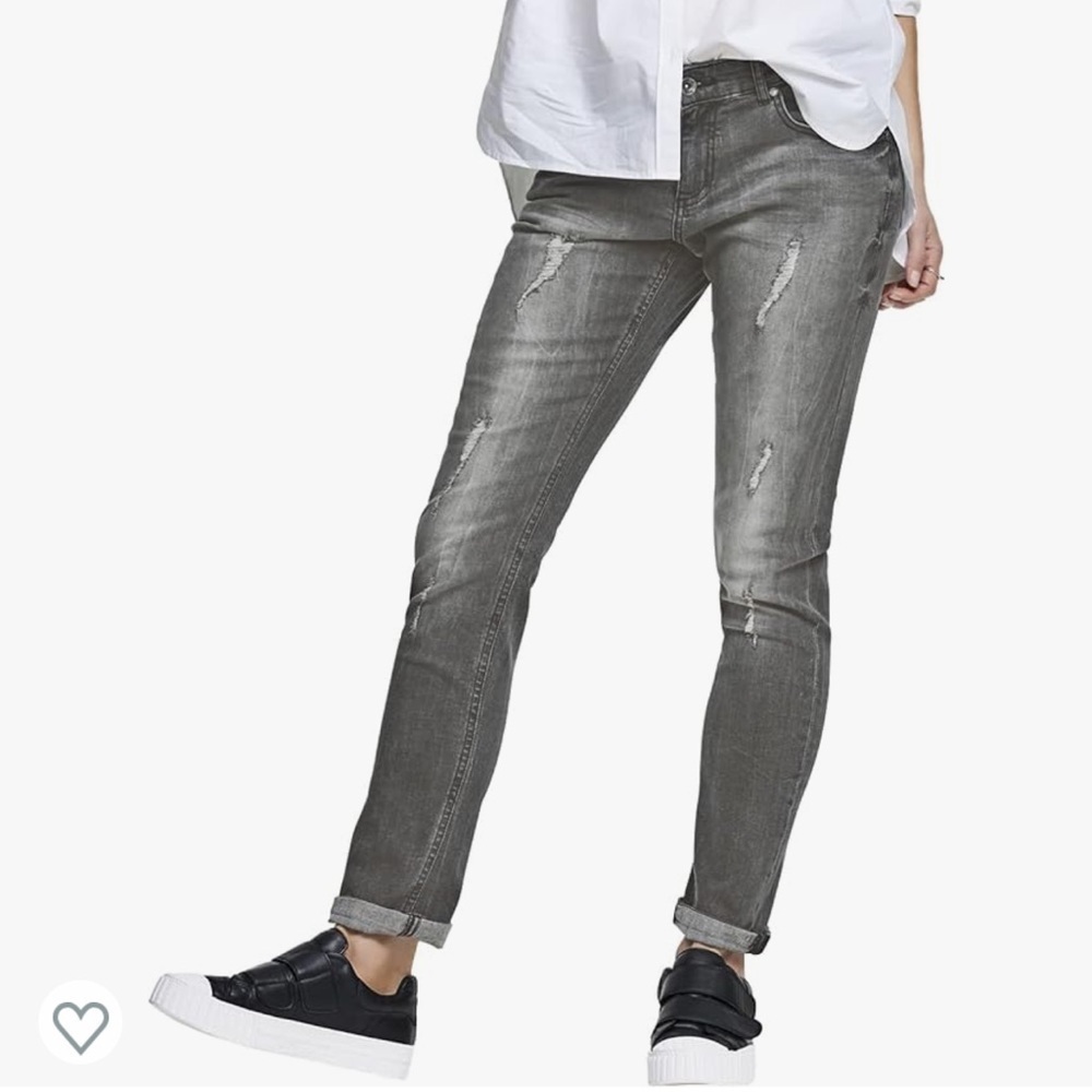 Ellos Comfortable Women's Plus Size Boyfriend Jeans | Stretch Denim | Mid-Rise